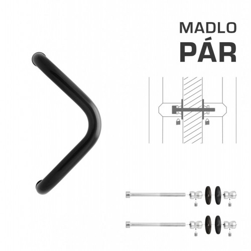 WA - MADLO M6 WA/A-DHP pár Čierna matná