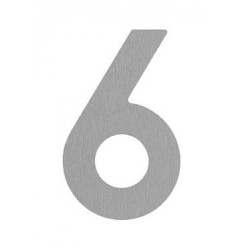 SRA - DOMOVÁ ČÍSLICA "6" 2.50 - 120 mm Nerez matná
