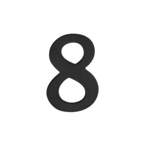 SO - BB - BB988 - DOMOVÁ ČÍSLICA "8" - 50 mm - nalepovacia Čierna matná