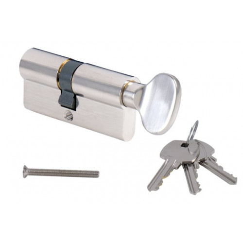 MPK - Stavebná cylindrická vložka s gombíkom Nikel matný