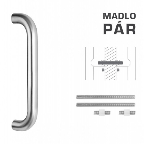 FT - MADLO kód K01 Ø 30 mm UN pár Nerez matná