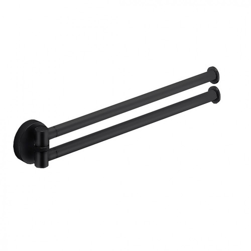 CB - PLUS W4913 - Držiak na uteráky dvojitý 34,5 cm Čierna matná