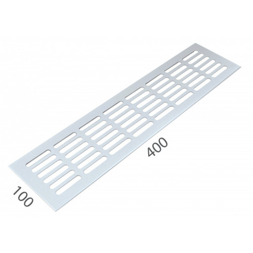 SRL - ALFA vetracia mriežka 100 x 400 mm Biela lesklá