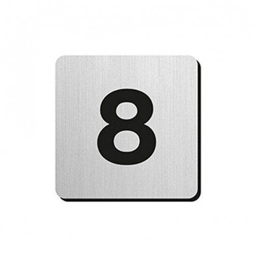 JNF - PIKTOGRAM ČÍSLICA "8" IN.34.300 - 75 mm - nalepovacia Nerez matná