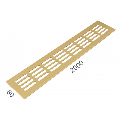 SRL - ALFA vetracia mriežka 80 x 2000 mm Zlatá matná