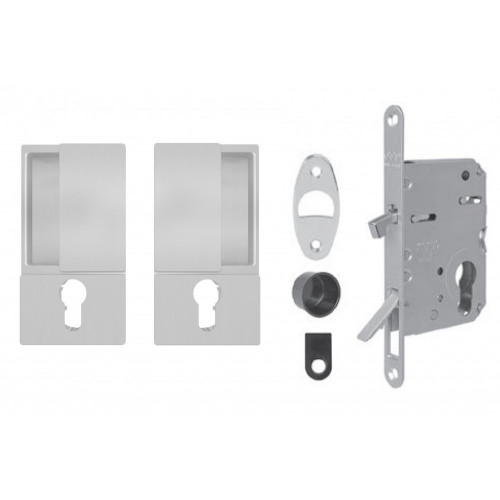 AGB - Set na posuvné dvere WAVE - HR PZ Strieborná matná