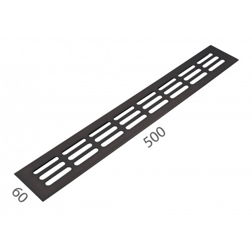SRL - ALFA vetracia mriežka 60 x 500 mm Čierna matná