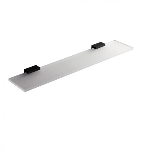 CB - LOOK B1616 - Sklenená polička s držiakmi 60 cm Čierna matná