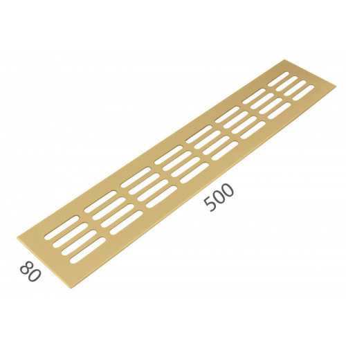 SRL - ALFA vetracia mriežka 80 x 500 mm Zlatá matná