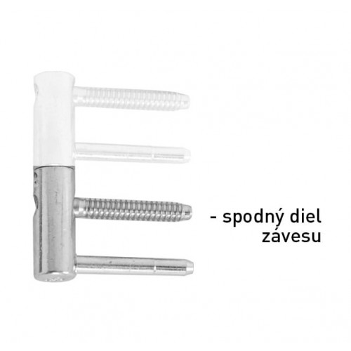 OV - Pánt nastaviteľný spodný 495/16 Pozink biely