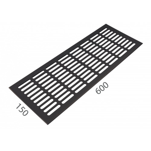 SRL - ALFA vetracia mriežka 150 x 600 mm Čierna matná