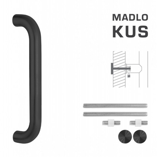 FT - MADLO kód K01 Ø 32 mm UN ks Čierna matná