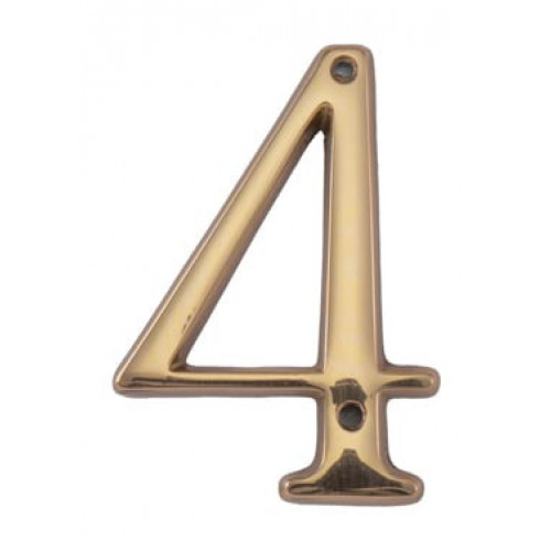 MPK - DOMOVÁ ČÍSLICA "4" - 120 mm Zlatá lesklá