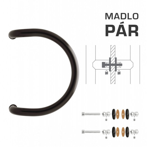 WA - MADLO M1 WA/A-S-SKLO pár Hnedá matná