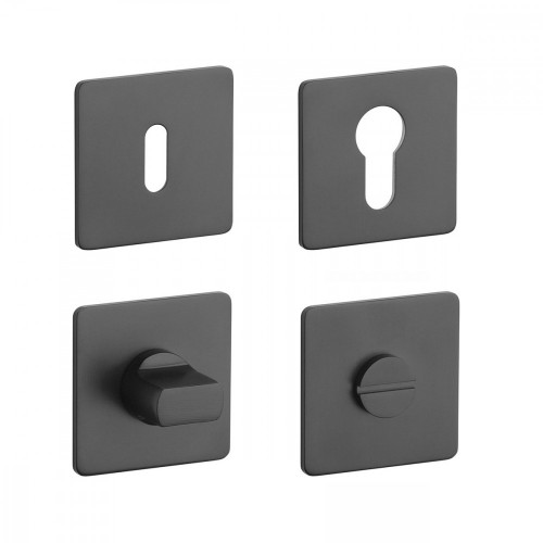 SH - ROZETA KVADRAT - HR 3SM Čierna matná