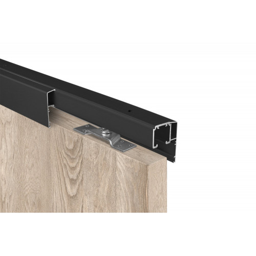 SC - POSUVNÝ SYSTÉM 100 SILENT 120 KG s obojstranným krytom na profil Čierna matná