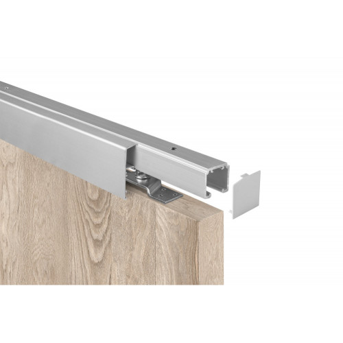 SC - POSUVNÝ SYSTÉM 100 SILENT S 80 KG SP s krytom na profil Strieborná matná