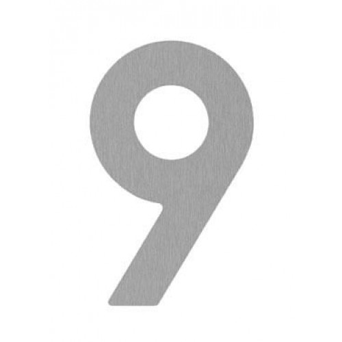 SRA - DOMOVÁ ČÍSLICA "9" 2.50 - 120 mm Nerez matná