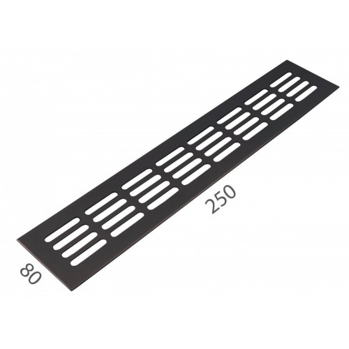 SRL - ALFA vetracia mriežka 80 x 250 mm Čierna matná