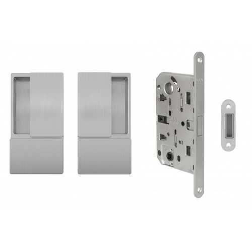 AGB - Set na otváravé dvere WAVE - HR bez otvoru Chróm matný