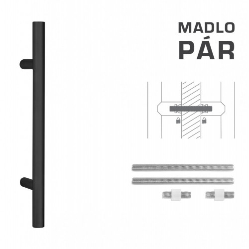 FT - MADLO kód K00 Ø 30 mm UN pár Čierna matná