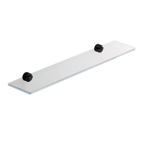 CB - PLUS W4916 - Sklenená polička s držiakmi 60 cm Čierna matná