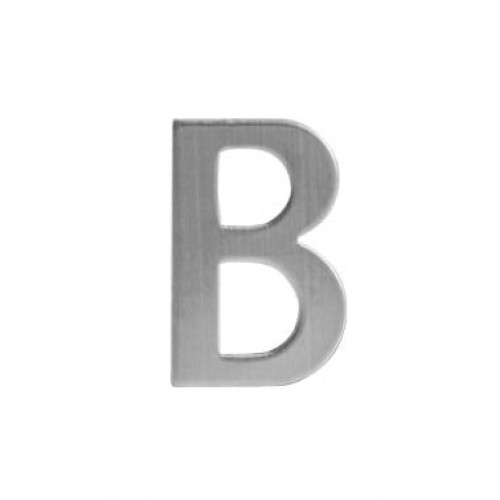 SO - BB - B991 - DOMOVÉ PÍSMENO "B" - 43 mm nalepovacie Nerez matná