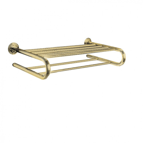 CB - HERMITAGE B3387 - Držiak na uterák s poličkou 56 cm Zlatá lesklá PVD