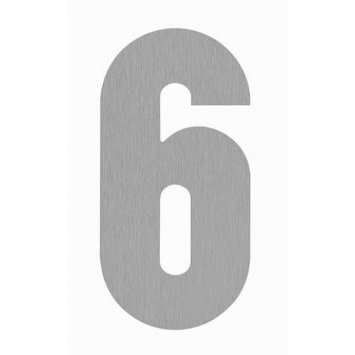 SRA - DOMOVÁ ČÍSLICA "6" - 160 mm Nerez matná
