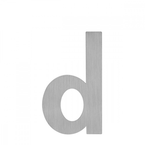 LR - DOMOVÉ PÍSMENO "d" - 100 mm - nalepovacie Nerez matná