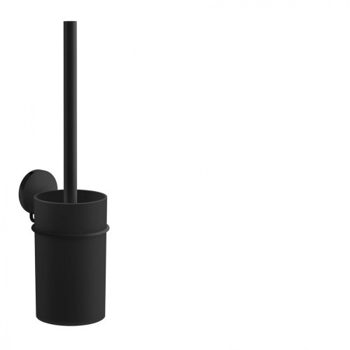 SO - BB - BB333 - WC kefa s nádobou samolepiaca Čierna matná