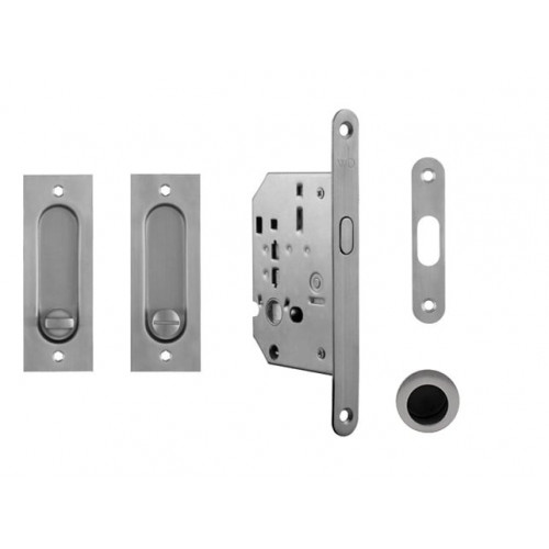 ATZ - Set na posuvné dvere hranatý 10403 - WC Nerez matná